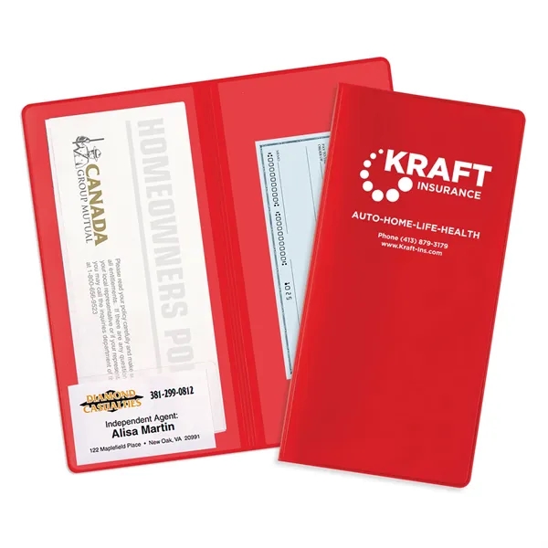 Red 186 color option for 2 Pocket Policy Wallet