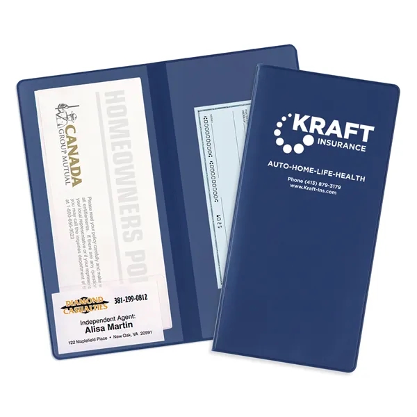 Royal Blue 654 color option for 2 Pocket Policy Wallet