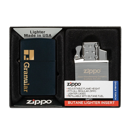 Main photo of Matte Zippo® Lighter & Double Butane Insert Gift Set