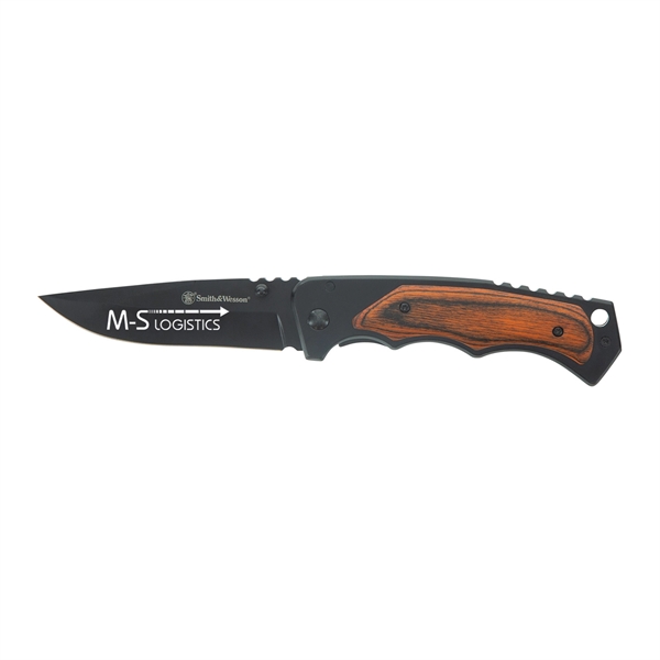 Black color option for Smith & Wesson® Wood Handle Folder