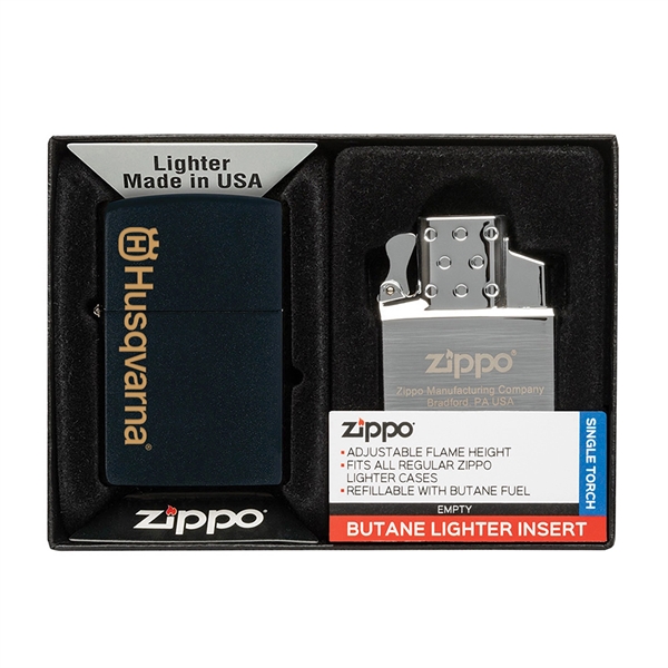 Black color option for Matte Zippo® Lighter & Single Butane Insert Gift Set
