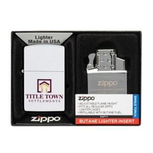 Photo of Matte Zippo® Lighter & Single Butane Insert Gift Set