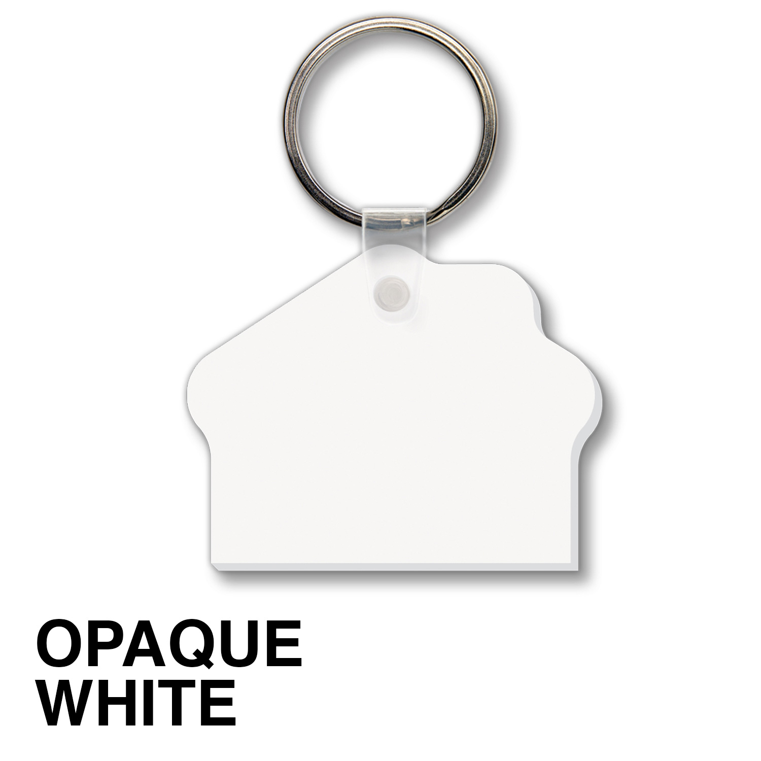 Opaque White color option for Key Tag House Full Color