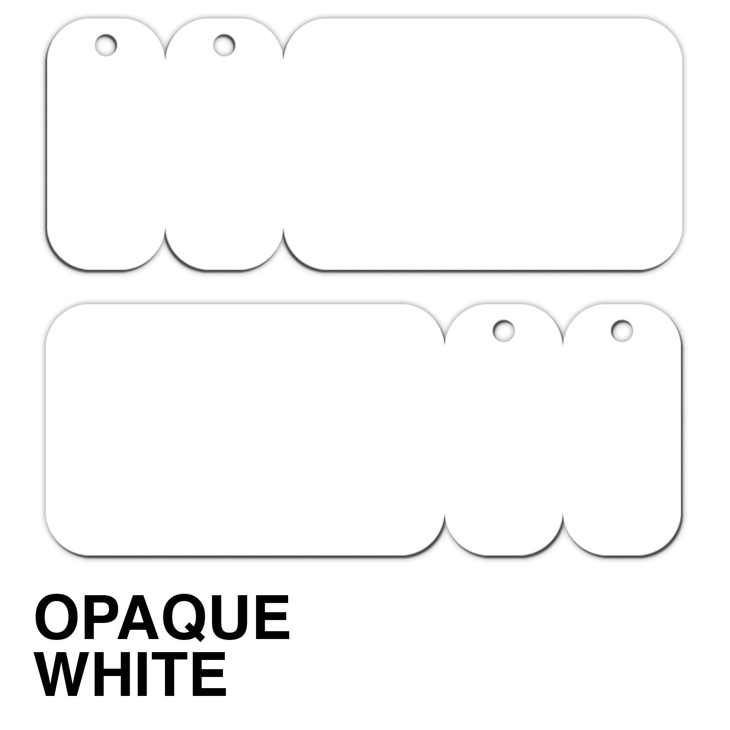Opaque White color option for Key Tag   Loyalty Wallet Card & Tags   Full Color