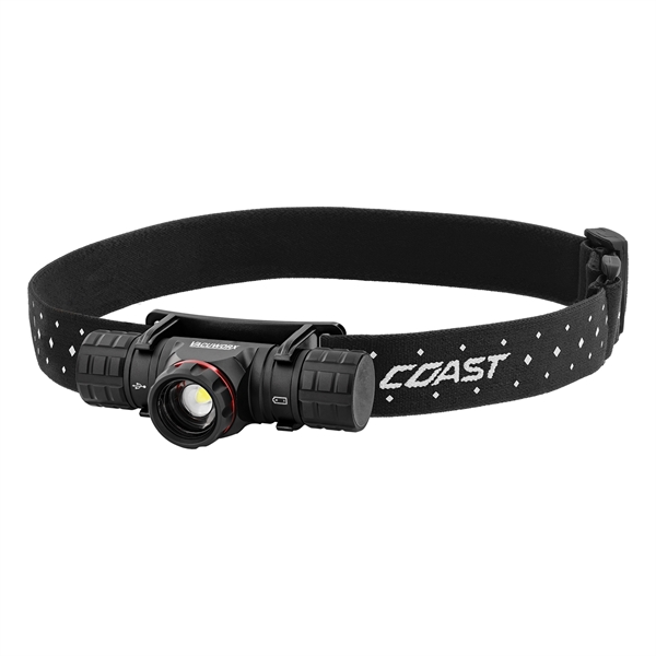 Black color option for Coast® Rechargeable Mid Size Headlamp