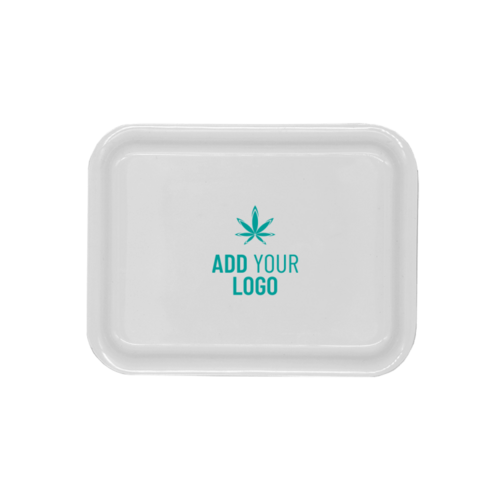 Photo of Small Custom Plastic White Rolling Trays – Quick Print