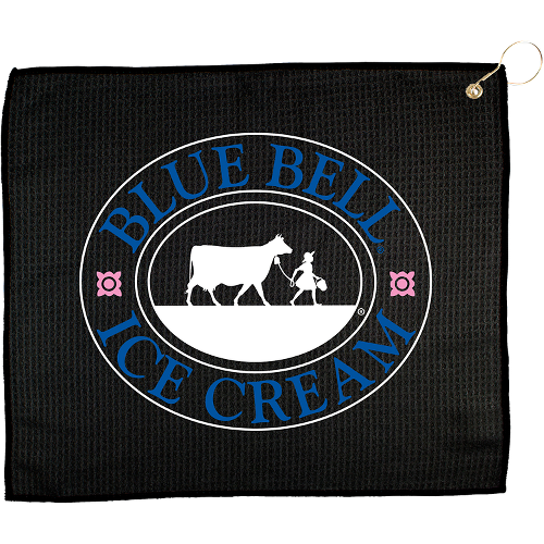 Black color option for 15" X 18" Waffle Golf Towel W/ Grommet And Hook