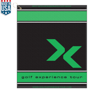 Photo of 16" X 19" Designer Woven Golf Towel W/ Scrubbers
