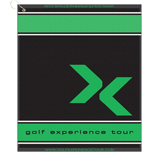 Main photo of 16" X 19" Designer Woven Golf Towel W/ Scrubbers