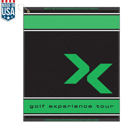 Main photo of 16" X 19" Designer Woven Golf Towel W/ Scrubbers