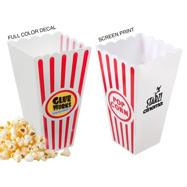 White-Red color option for 6" Popcorn Bucket