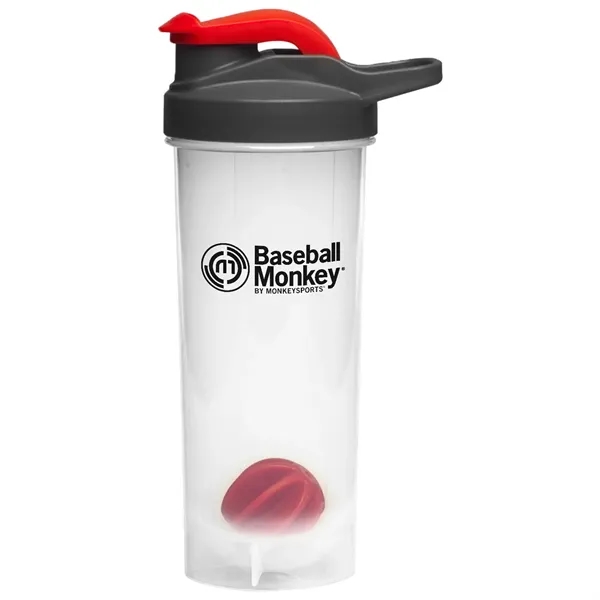 Clear-Black-Red color option for 24 Oz Shaker Bottle
