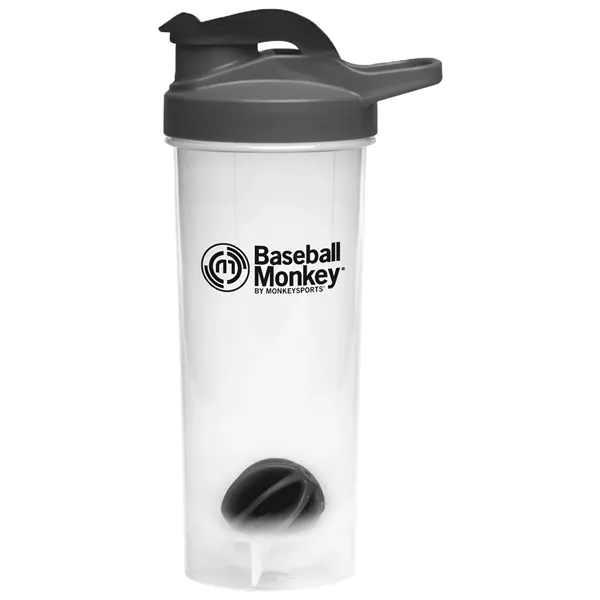 Clear-Black-White color option for 24 Oz Shaker Bottle