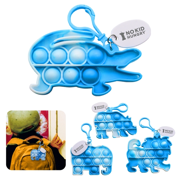 Blue-White color option for Animal Popper Keychain