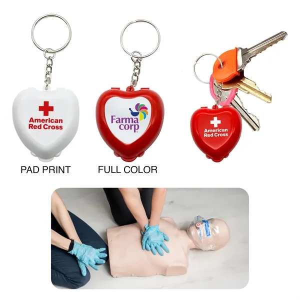 Red color option for Cpr Mask Key Chain