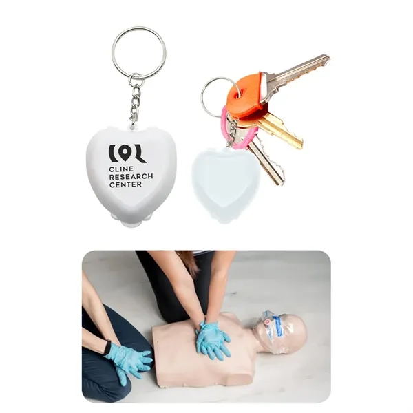 White color option for Cpr Mask Key Chain