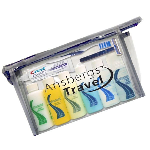 Clear color option for 9 Pc Travel Kit