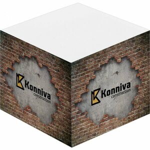 Photo of 3" X 3" Adhesive Notepad   Full Cube (Side Imprint)
