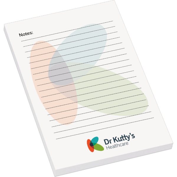 White color option for 4" X 6" Adhesive Notepad   50 Sheet