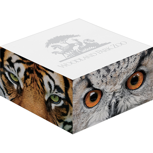 Main photo of 3" X 3" Adhesive Notepad   Half Cube (Sheet And Side Imprint)