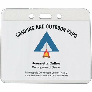 Photo of 4 1/4" X 3 1/2" Vinyl Badge Pouch