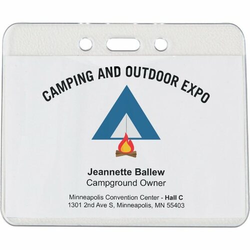 Main photo of 4 1/4" X 3 1/2" Vinyl Badge Pouch