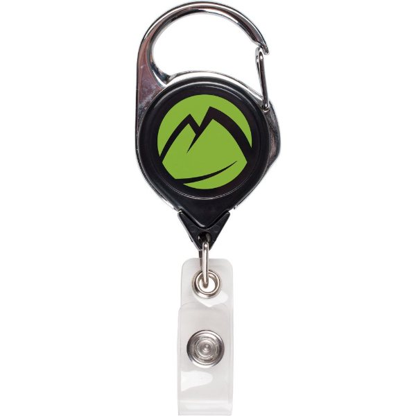 Black color option for Round Retractable Badge Reel With Sport Clip