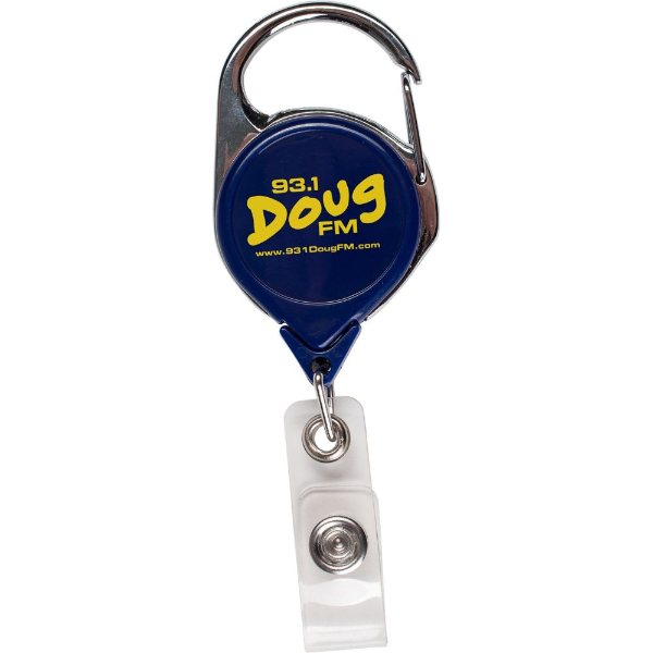 Blue color option for Round Retractable Badge Reel With Sport Clip