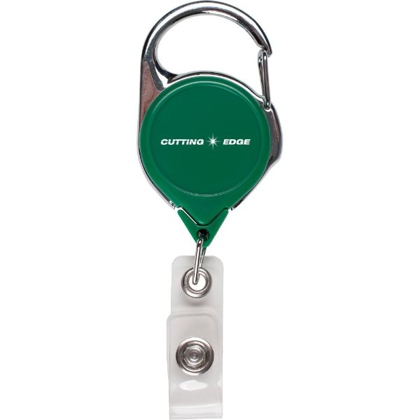 Green color option for Round Retractable Badge Reel With Sport Clip