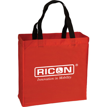 Red color option for Small Polyester Tote Bag