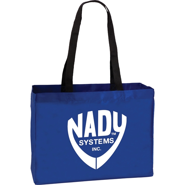 Blue Black color option for Polyester Trade Show Tote