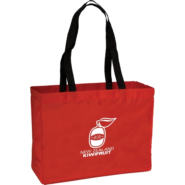 Red Black color option for Polyester Trade Show Tote