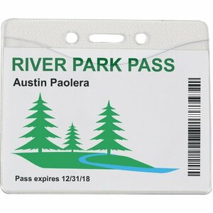 Photo of 3 3/4" X 3" Vinyl Badge Pouch