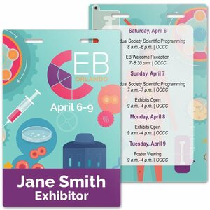 Photo of Full Color Id Badge   4" X 6", Double Attachments