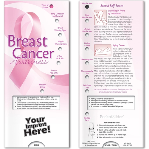 Main photo of Pocket Slider   Breast Cancer Awareness