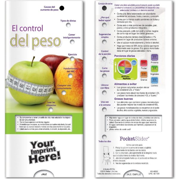 Multicolor color option for Pocket Slider   Managing Your Weight (Spanish)