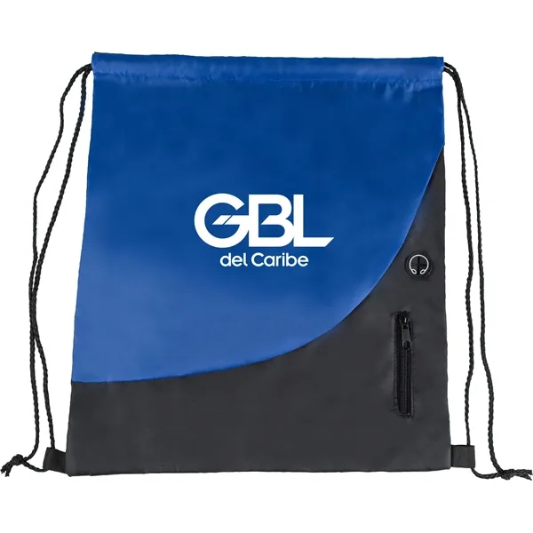 Blue-Black color option for Backpack With Earbud Outlet