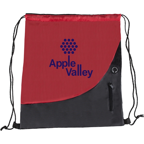 Red-Black color option for Backpack With Earbud Outlet