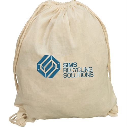 Main photo of Cotton Canvas Drawstring Backpack