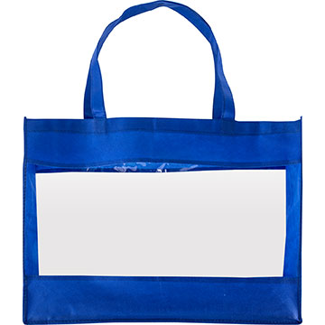 Blue color option for Large Clear Window Tote Bag