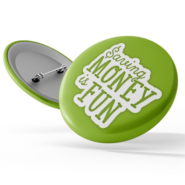 White color option for Stock Awareness Button   Financial Education: "Saving Money Is Fun"