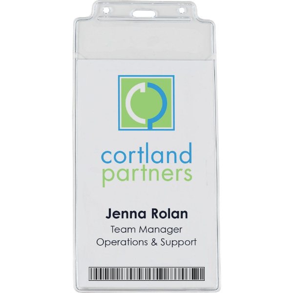 Clear color option for 4 1/2" X 8" Vinyl Badge Pouch