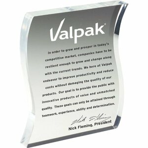 Photo of Letter Shaped Acrylic Award