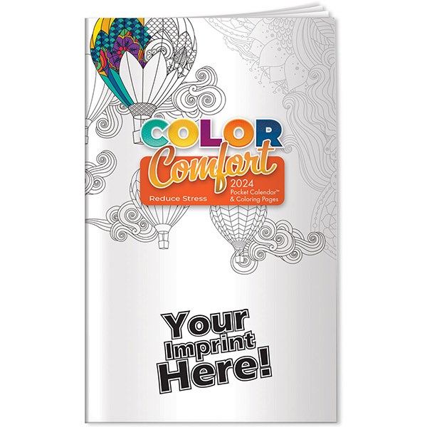 Clear color option for Pocket Calendar   2024 Reducing Stress Color Comfort