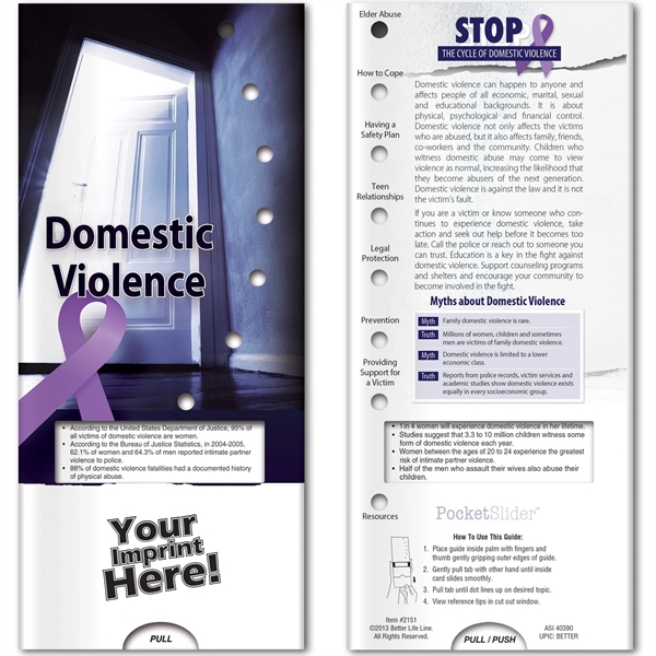 Multi color color option for Pocket Slider   Domestic Violence