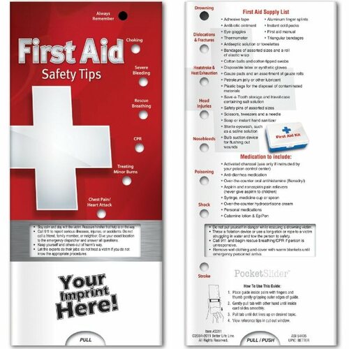 Main photo of Pocket Slider   First Aid: Safety Tips