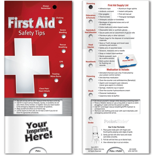Main photo of Pocket Slider   First Aid: Safety Tips