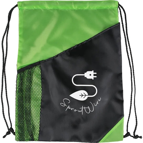 Green-Black color option for Backpack With Mesh Bottle Holder