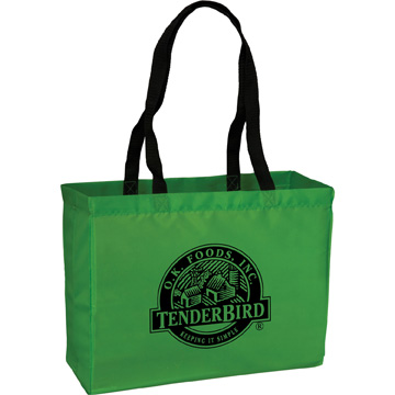 Green color option for Medium Polyester Tote Bag