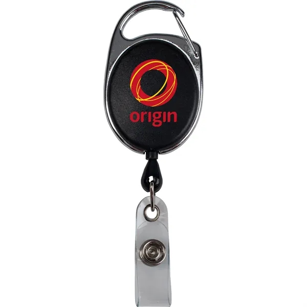 Black-Silver color option for Retractable Badge Reel With Pocket Clip